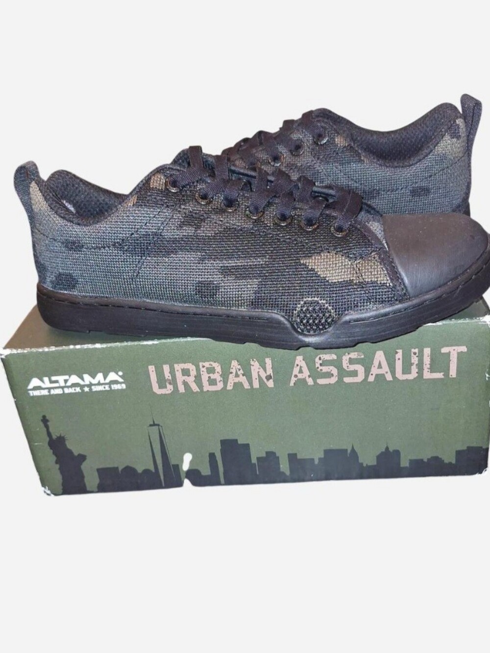 Unisex Altama Camo Low-Top Sneakers - Black/Olive